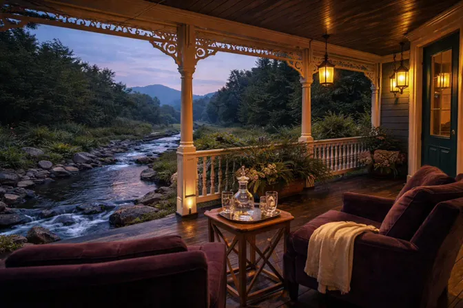 Another view of The Creekside Veranda